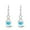 Turquoise, variant on LeCalla 925 Sterling Silver 3MM Round Blue Sapphire Birthstone Gemstone Click-Top Hoop Earrings for Women and Teen 27MM