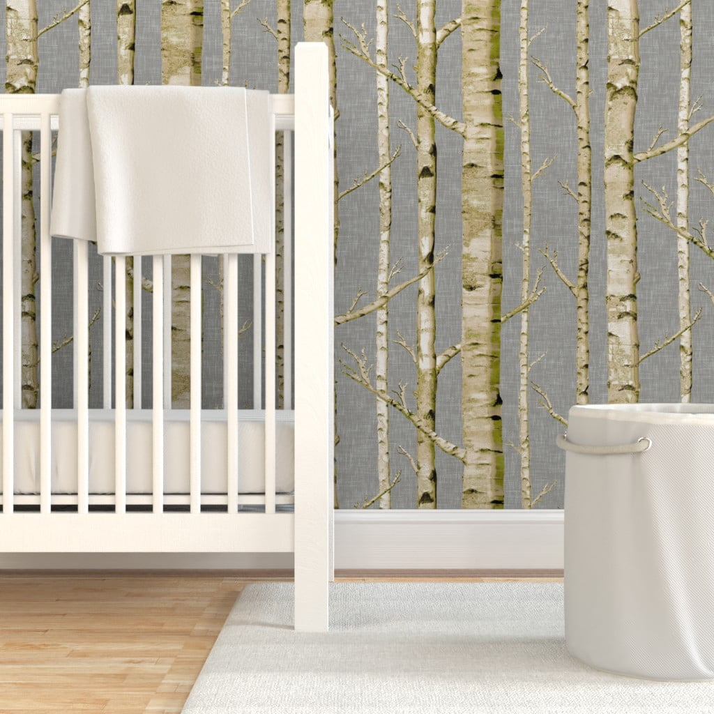Birch White Trees Forest Winter Wallpaper Roll Woodland 24in x 27ft
