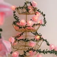 thumbnail image 4 of Loespoir Rose LED Rattan Cane Decorative Lights, Valentines Day Decoration Lights, Bedroom Party Ambient String Lights, For Canopy, Headboard, Garden Patio, Romantic Mood(Red-59"), 4 of 8