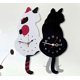 thumbnail image 4 of Reloj de pared creativo CHAO Acrílico forma de GATO con péndulo decoración del hogar, 4 of 5