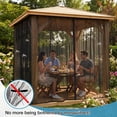 thumbnail image 3 of DONGPAI Outdoor Mosquito Netting for Patio - DIY Cut to Size High Density Bug Screen Mesh Lightweight Outdoor Sheer Curtains for Gazebo Pergola Porch - Rod Pocket Hang, 5.2 ft x 10 ft (1 Panel), 3 of 10