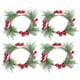 thumbnail image 3 of Anillos de Vela de Hojas de Pino Macarena 4 Piezas con Portavelas de Bayas Rojas, 3 of 6