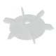 Pièce de Rechange 20mm Diamètre Intérieur 6 Aubes Roue de Moteur en Plastique Roue de Ventilateur – image 1 sur 3