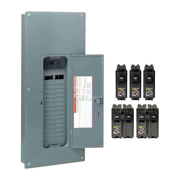 Square D 3866431 HomeLine 200 amp 120-240 V 30 space 60 circuits Wall Mount Load Center Main Breaker Kit