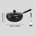 thumbnail image 2 of Creatine Cookware Combination 9.5/10.2/11in Uncoated Pure Skillet With Lid Multifunctional Non Stick Wok With Lid High Frying Pan For Cooking, 2 of 3