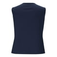 thumbnail image 6 of UAMVSH Womens Sleeveless Vests Trendy Cropped Button down Casual Slim Fit Cardigan Solid Color Dressy Waistcoats Fall Fashion(X-Large,Navy), 6 of 7