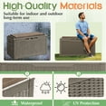 thumbnail image 5 of Vineego 100 Gallon Resin Deck Box with Cushions,Indoor Outdoor Lockable Storage Containe,Light Brown, 5 of 8