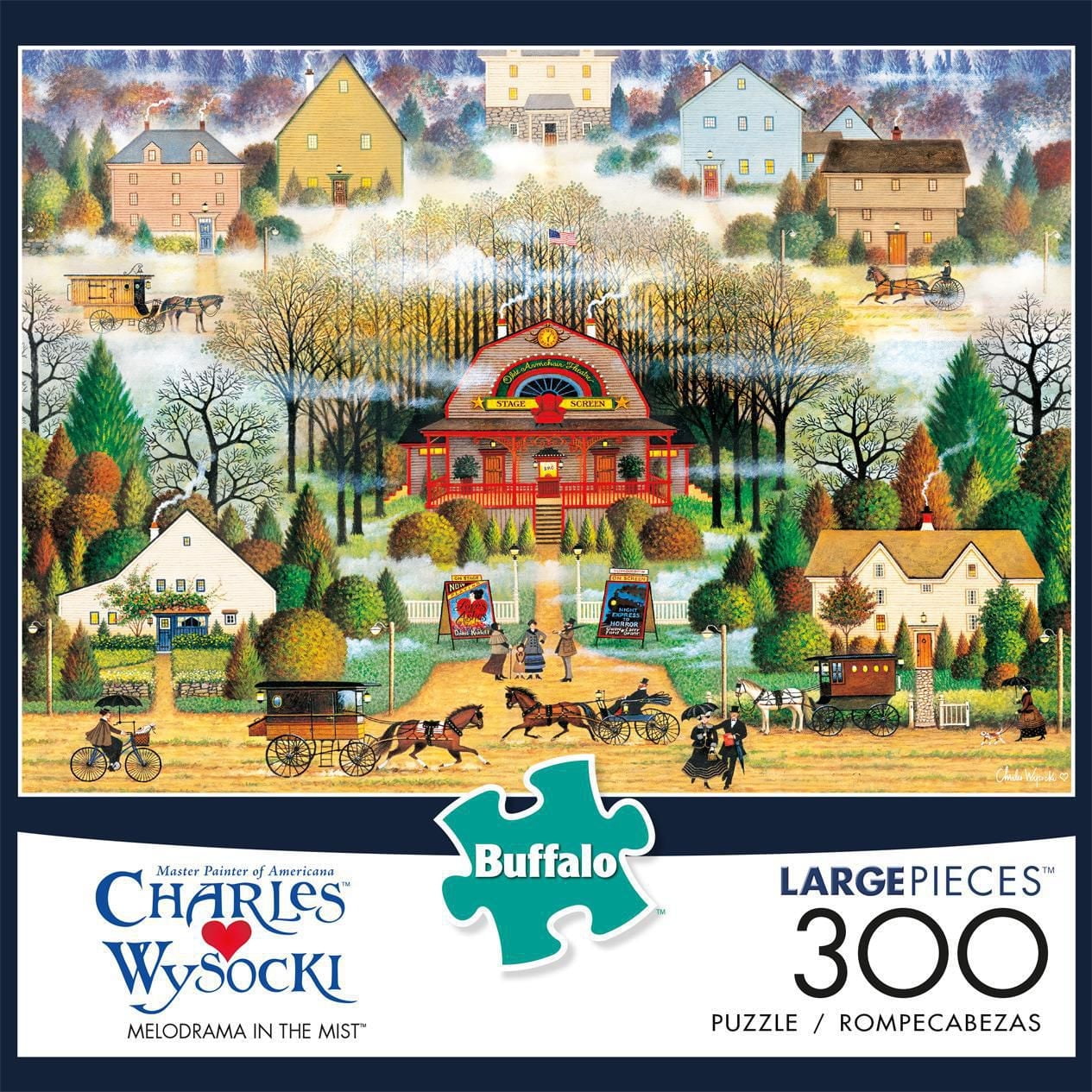 Buffalo Games - Charles Wysocki - Melodrama in the Mist - 300 Piece Jigsaw Puzzle