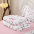 thumbnail image 5 of Homewish Ribbon Bow Knot Zipper Twin Comforter Sets with Fitted Sheet and 2 Pillowcases,Light Pink Cute Bowtie Zipper Bedding Set For Bowknot Lovers,Reversible,4 Pieces, 5 of 7