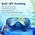 thumbnail image 4 of Kids Swim Goggles, Anti-Leak Snork Mask with Nose Cover & Elastic Fabric Strap, UV Protection Swimming Goggles for Kids Boys Girls, 4 of 5