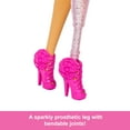 thumbnail image 4 of Barbie Deluxe Style #2 Doll in Pink Barbiecore Top and Skirt Set, Black Hair & Prosthetic Leg, 4 of 7