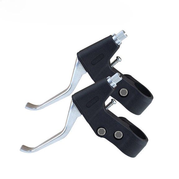 1 Pair Bike Bicycle Parts Left Right Brake Lever Black Pair Silver Tone