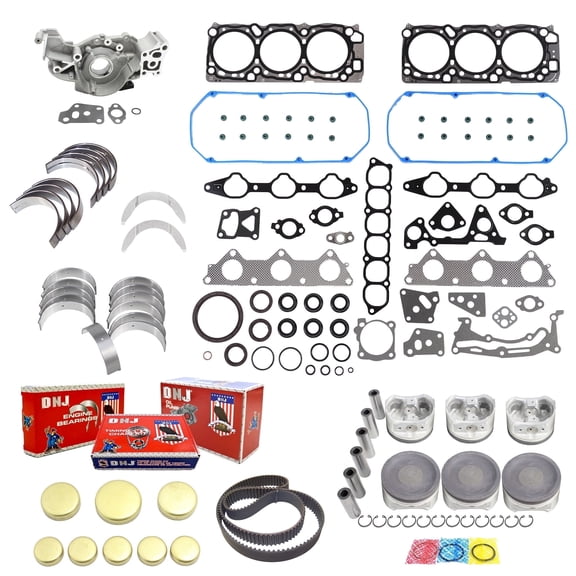 DNJ EK133EM Master Engine Rebuild Kit Fits Cars & Trucks 1997-2000 Mitsubishi Montero 3.5L SOHC V6 24V 215cid 6G74