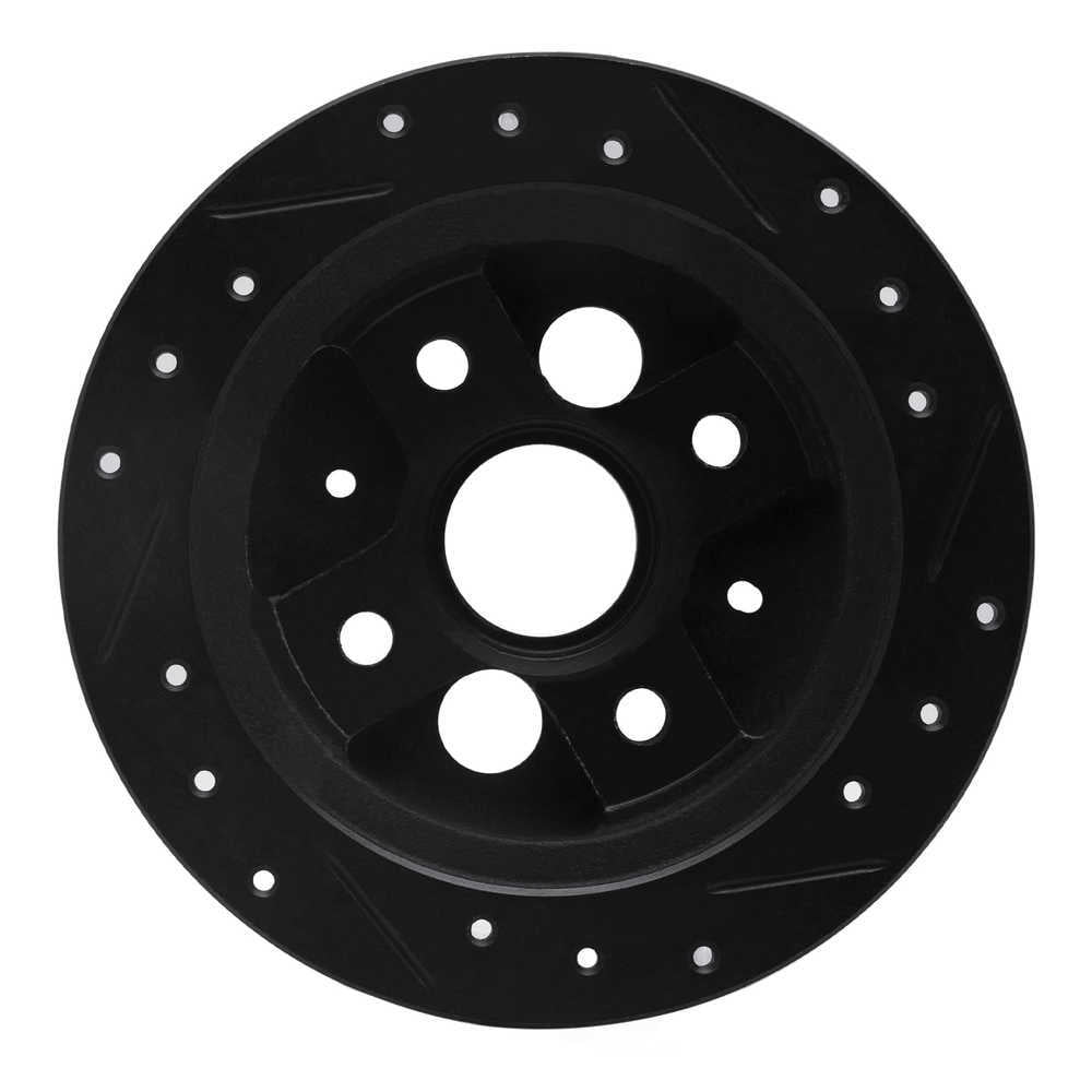 Dynamic Friction Company 633-58000L DFC Brake Rotor - Drilled And Slotted - Black