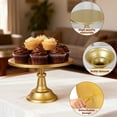 thumbnail image 4 of 7 Pcs Metal Dessert Table Display Set, Rectangular Gold Cake Stand, Metal Cake Pedestal Stands, Round Cupcake Display Stand for Wedding Birthday Holiday Tea Party, 4 of 6