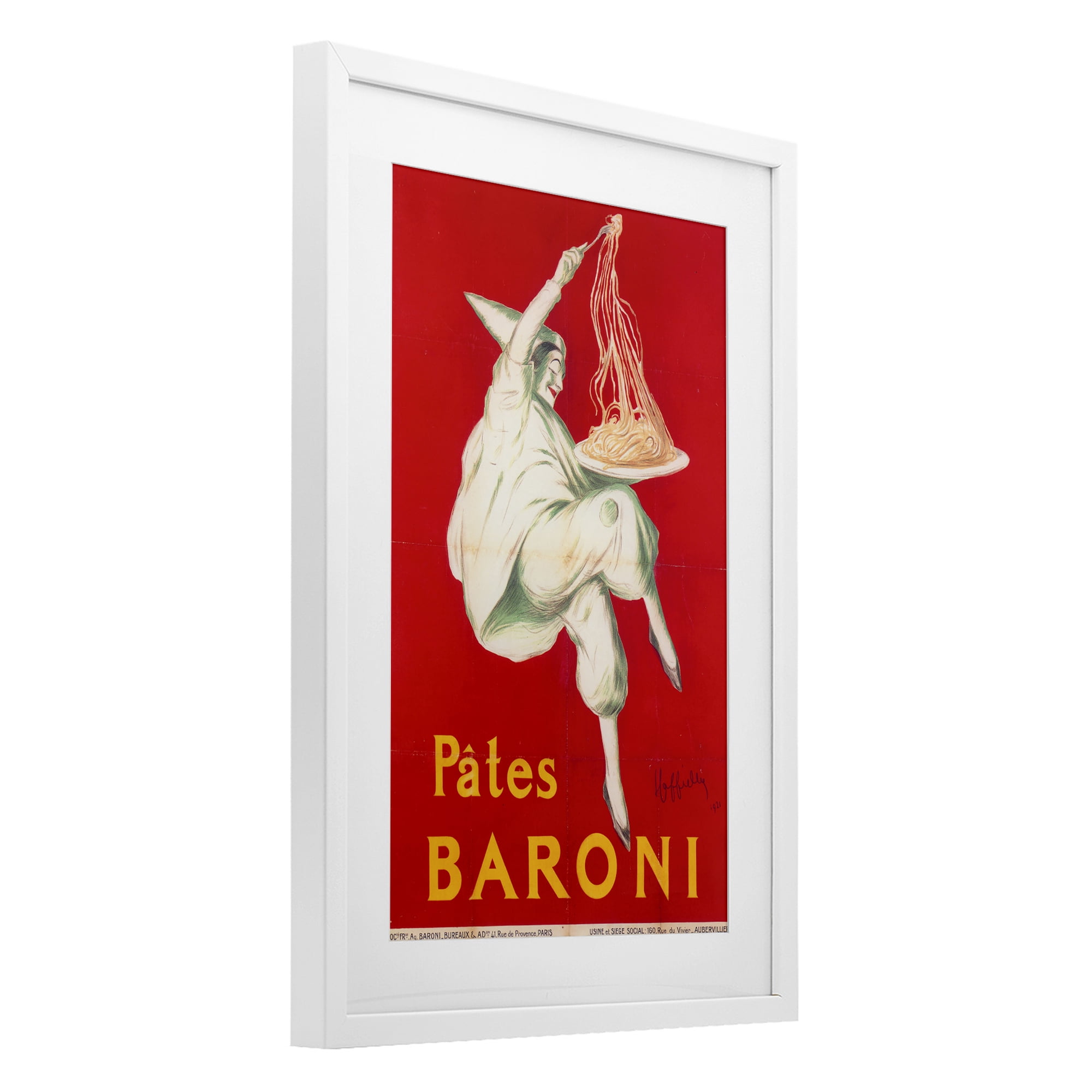Stupell Industries Pates Baroni Advertisement White Framed Print Under Glass, design by Vintage Hustle