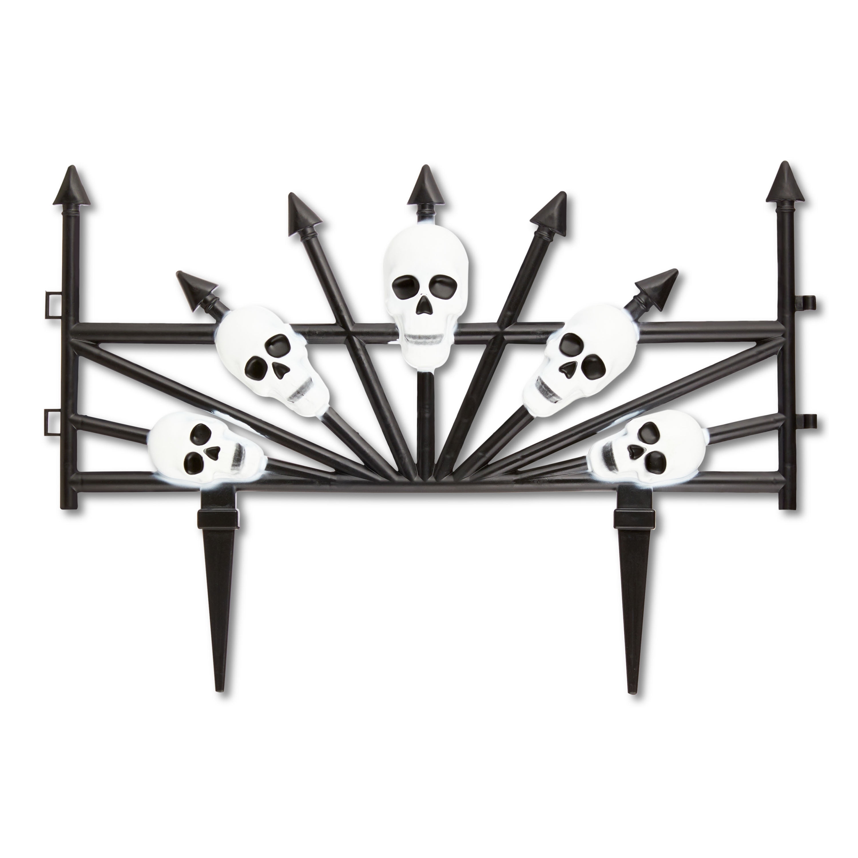 Halloween Skull Fence Yard Stake, Plastic, Outdoor Decor, Party ...