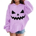 thumbnail image 4 of XXWXYD Women’s Halloween Hoodie, Oversized Pumpkin Print Sweatshirt Soft Cotton Pullover with Hood Cute Casual Streetwear P𝖺rty Holiday Outfit, 4 of 6