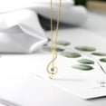 thumbnail image 3 of 18K Yellow Gold Plated Silver Blue Tanzanite Treble Clef and Eighth Note 2 Pcs Music Pendant Necklace Jewelry Set for Women By Keren Hanan (0.95 Cttw, December Birthstone, Oval 6X4MM, Round 3MM), 3 of 6