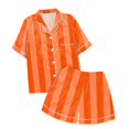 thumbnail image 4 of XDZJLR Mens Christmas Pajamas Striped Print Short Sleeve Shorts Button Down Pajama Comfortable Home Relaxation Pjs Sleepwear White M, 4 of 4