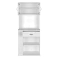 thumbnail image 4 of DEPOT E-SHOP Pantry Cabinet 67" H, 2 Doors, 1 Drawer, 2 Open Storage Shelves, 2 Internal Shelves, 3 Open Side Storage Shelves, White, 4 of 6