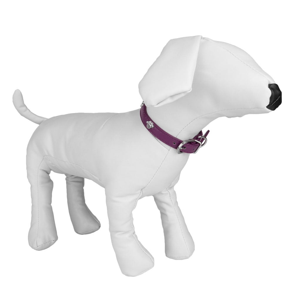 CUECUEPET Adjustable Dog Collar with Embellished Paw Bling Charms [Multiple Sizes]