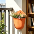 thumbnail image 5 of Leodye 1PCS Wall-mounted Plant Pot with Drainage Holes, Indoor & Outdoor Planter, Greenery Decor Rack for Balcony and Terrace Layout -8.66x7.87x5.82in, 5 of 7