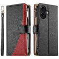 thumbnail image 1 of Funda cartera GANGXUN para iPhone 16 , cuero PU con tarjetero, cremallera, correa de mano, soporte y protección 931°, 1 of 6