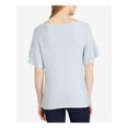 thumbnail image 2 of Ralph Lauren Womens Sweater Knit Blouse, Blue, XX-Small, 2 of 2
