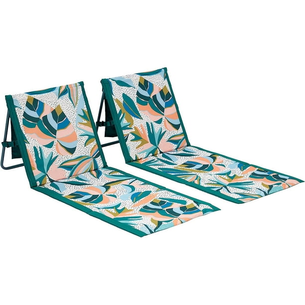 Lightspeed Outdoors Beach Lounger, Portable Chair, Punchy Floral, 2