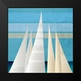 thumbnail image 2 of Meneely, Dan 15x15 Black Modern Framed Museum Art Print Titled - Main Sail Harbor III, 2 of 5