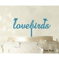 thumbnail image 1 of Love Birds Wedding Cake Topper Custom Cake Topper Color Option Available 6-7 Inches Wide, 1 of 1