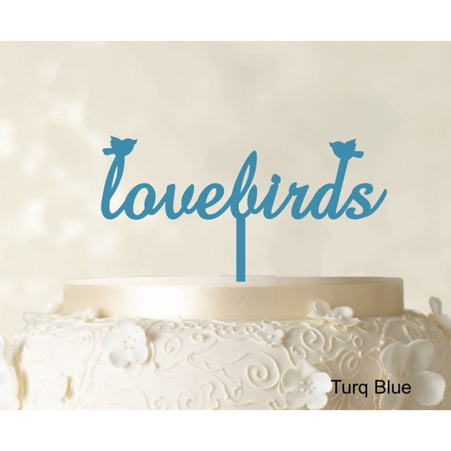 Love Birds Wedding Cake Topper Custom Cake Topper Color Option Available 6-7 Inches Wide