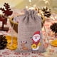 thumbnail image 3 of Inteprter 10 Uds. Bolsa de regalo de lino de Navidad, joyería de Papá Noel, bolsa de regalo de almacenamiento de dulces de Chocolate para niños, Kits de decoración para fiestas No.6 Inteprter HA042679-06, 3 of 6