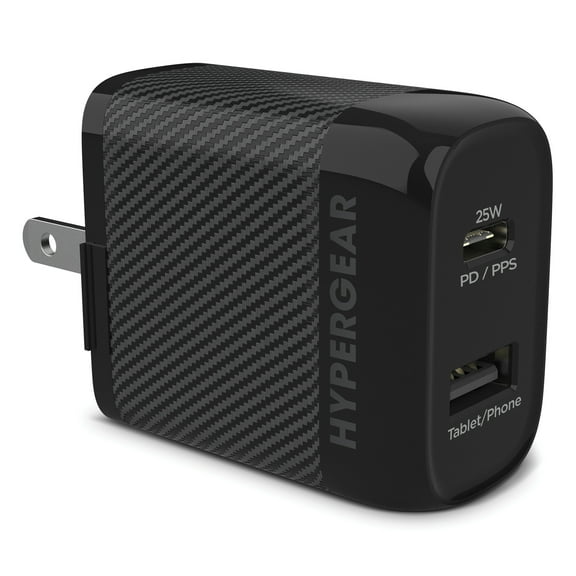 HyperGear 15625 SpeedBoost 25W PD Dual Output Wall Charger Black
