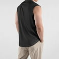 thumbnail image 2 of Caqnni Cotton Adult Men's Basic Undershirt Tank Top Athletic Sleeveless Tee (Black,3XL), 2 of 5
