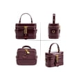 thumbnail image 2 of Deago Women's Small Square Box Crossbody Bag Mini Top Handle Tote Shoulder Bag Pouch PU Leather Satchel Purse Handbag with Adjustable Shoulder Strap (Brown), 2 of 8