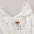 thumbnail image 4 of StylesILove Baby Girls Sleeveless Front Tie Bowknot Gauze Cotton Dress Toddler Girl Solid Sundress Summer Outfit (2-3 Years, White), 4 of 6