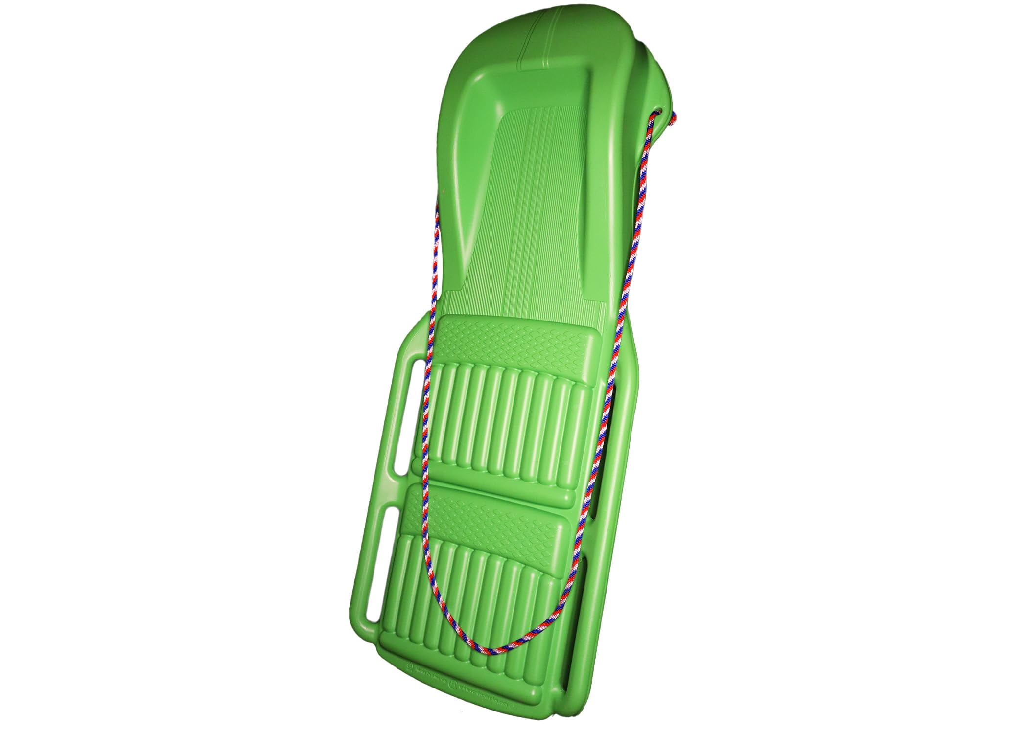 The Original Retro Racer Snow Sled by Confer Plastics, Green Glider Color, Durable Design for All Ages, Made in USA, Available as a Single Sled for Quick Rides