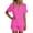 R19-Hot Pink, variant on RMGVDSD Womens Satin Pajamas Set Solid Color Ruffle Lapel Tie Front Short Sleeve Shirt and Shorts Sleepwear 2 Piece Loungewear Sets