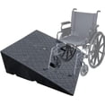 thumbnail image 1 of Threshold Wheelchair Ramp, Rubber Curb Ramp, Portable Heavy Duty Loading Ramp, Non-Slip Surface Kerb Ramp, 7"/ 7.5" Rise High (Color : Black, Size : 7in/18cm), 1 of 1