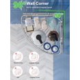 thumbnail image 3 of Corner Shower Caddy Wall Mounted Bathroom Shelf with Adhesive Storage Organizer for Toilet Dorm and Kitchen Silver, 3 of 7