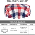 thumbnail image 5 of Navy Blue Red Checkered Tablecloth Round 60 Inch USA Flag Plaid Table Cloth Waterproof Fabric Protector Patriotic Checked Tablecloths July 4th Decorative for Holiday Home Party Picnic, 5 of 5