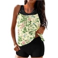 thumbnail image 2 of Tankini Swimsuits for Women Two Piece Bathing Suits Blouson Tank Top with Boyshorts Tummy Control Modest Swimsuits,Women's Retro Floral Swimsuit, 2 of 4