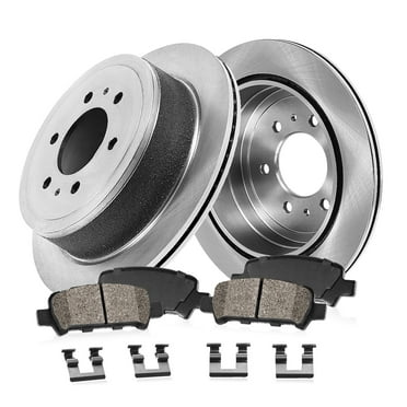Callahan Brake Parts Brake Kit for Nissan Frontier 2005-2024, Nissan Xterra 2005-2015, Suzuki Equator 2009-2012 Rear Replacement Brake Rotors with Ceramic Brake Pads EBYK018480