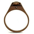 thumbnail image 3 of TK2592 - IP Coffee light Stainless Steel Ring with AAA Grade CZ in Light Coffee, 3 of 4