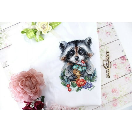 UPC: 4627167301458 | Playful Gourmand SV-536 Counted Cross-Stitch Kit Raccoon