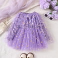 thumbnail image 6 of WUANDIXFA Toddler Halloween Dress Girls Velvet Romper Dress Outfit Star Glitters Dress Cute Party Gown,Light Purple,5-6 Years, 6 of 7