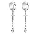 thumbnail image 1 of 2pcs Pendientes de cruz colgantes Hombre Mujer Pendientes no Hugo Pendientes largos cruzados, 1 of 8