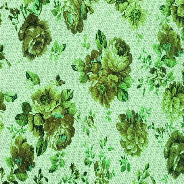Ahgly Company Machine Washable Indoor Square Transitional Dark Lime Green Area Rugs, 7' Square